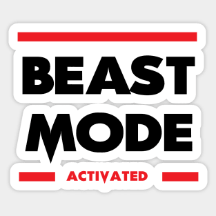 Beast Mode Activated Sticker